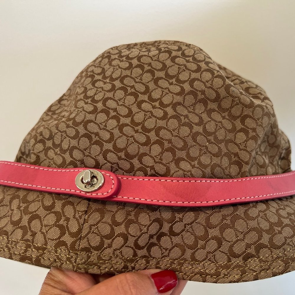Logo Print Bucket Tan Canvas P/S Hat